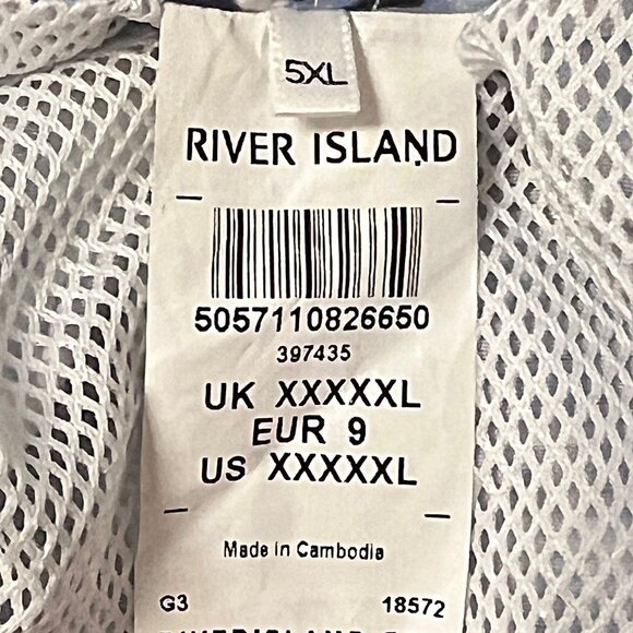 River Island High-Rise Swim Trunks Tie Dye Print Beach Short Unisex Plus Size 5X - Picture 11 of 11